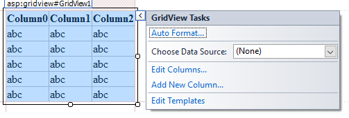 Configuring the grid view